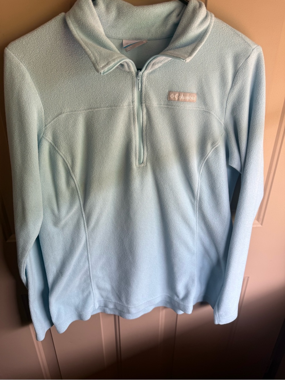 Columbia Light Blue Quarter-Zip Fleece Pullover
